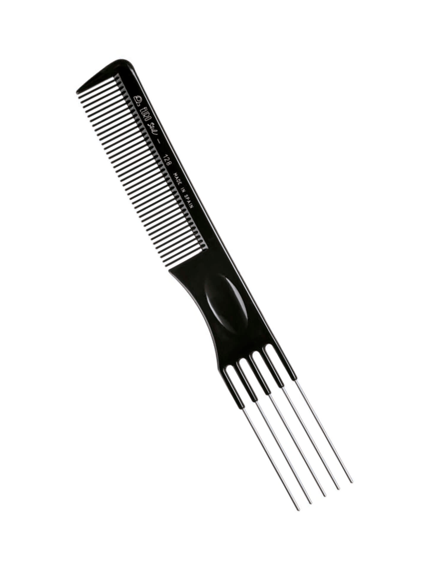 PEINE AHUECADOR 5 PUAS HIEERO, 19,5CM — Eurostil. Producto profesional de peluquería.