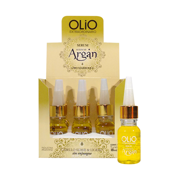 OLIO SERUM ARGAN STRAORDINARIO X 9 u — Anna De Sanctis. Producto profesional de peluquería.