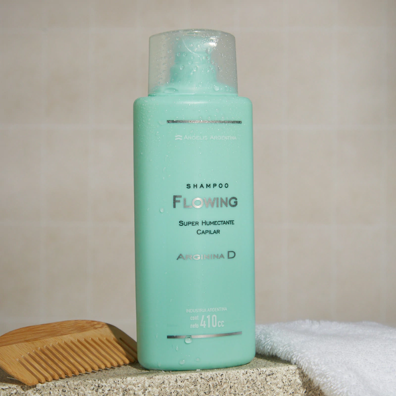 Shampoo Flowing x 410cc — Angelis. Producto profesional de peluquería.