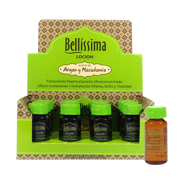 BELL Argan y macadamia locion cremogena x 12 — Bellísima. Producto profesional de peluquería.