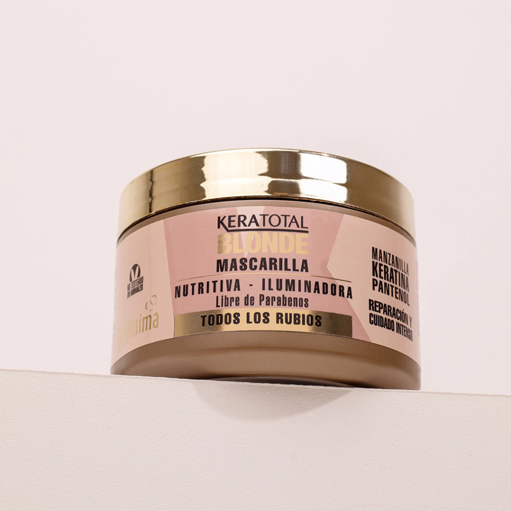 BELL KERATOTAL BLONDE Mascarilla -pote x 250 gr — Bellísima. Producto profesional de peluquería.