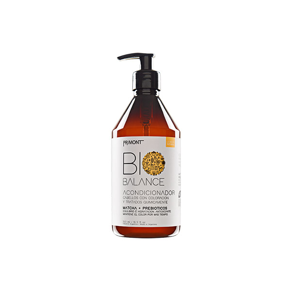 ACONDICIONADOR BIO BALANCE MACHA Y PREBIOTICOS x 500cc — Primont. Producto profesional de peluquería.