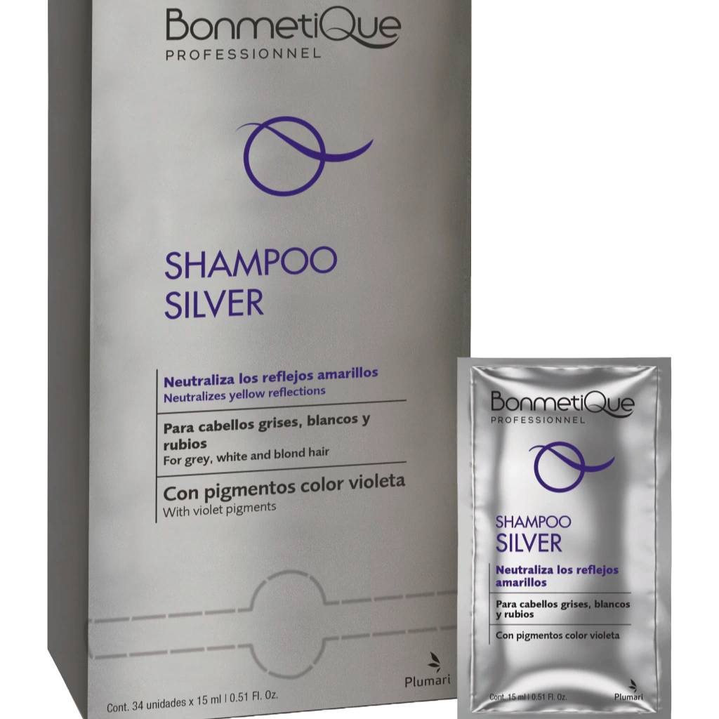 BMQ Shampoo Silver x 15 — Bonmetique. Producto profesional de peluquería.