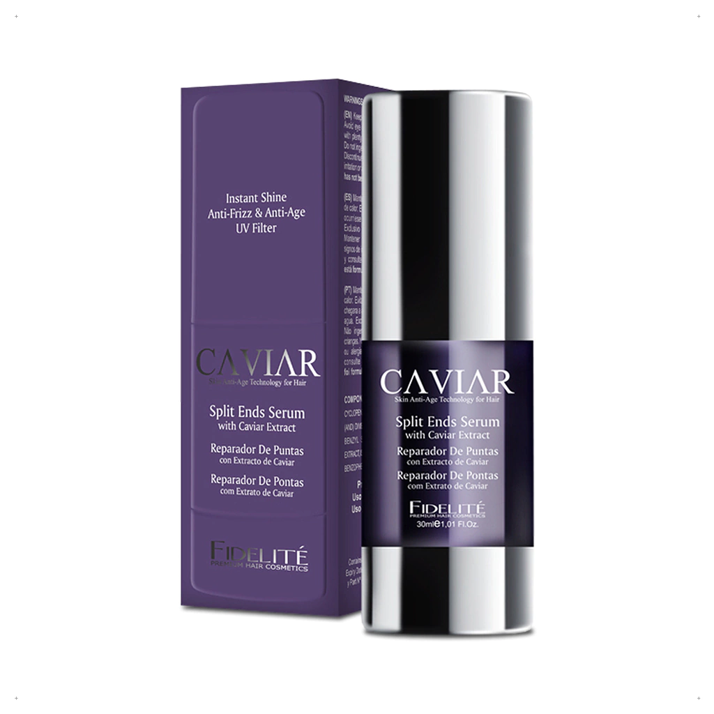 Serum Reparador de Puntas CAVIAR x 30 — Fidelité. Producto profesional de peluquería.