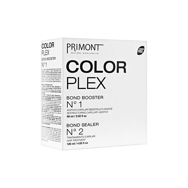 COLOR PLEX (BOND BOOSTER Nº1 x 60cc - BOND SEALER Nº2 x 120cc) — Primont. Producto profesional de peluquería.
