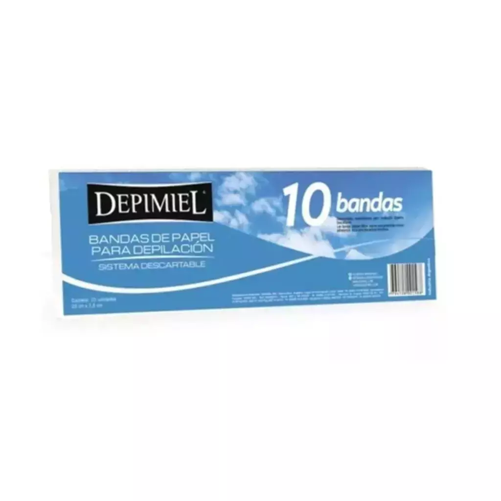 BANDAS DE PAPEL PARA RETIRAR CERA x 10 — Depimiel. Producto profesional de peluquería.