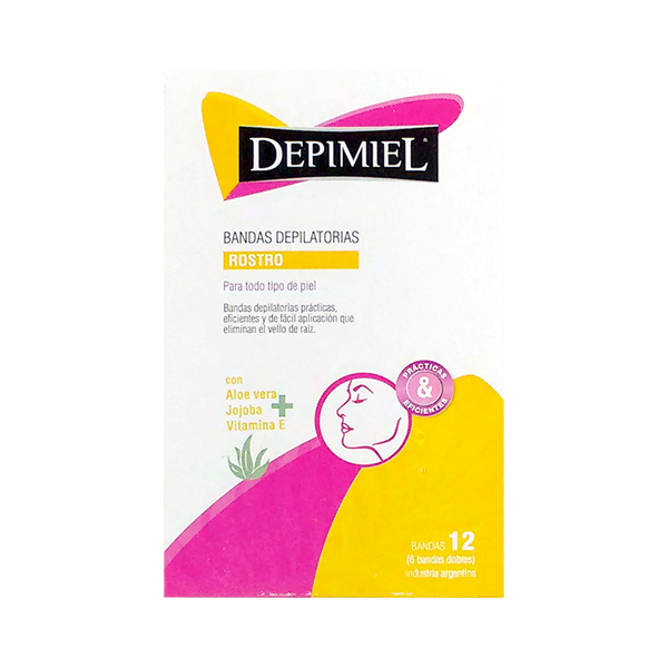 CERA EN BANDAS PARA EL ROSTRO — Depimiel. Producto profesional de peluquería.