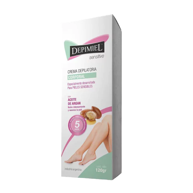 CREMA DEPILATORIA PARA EL CUERPO SENSITIVE x 120 — Depimiel. Producto profesional de peluquería.