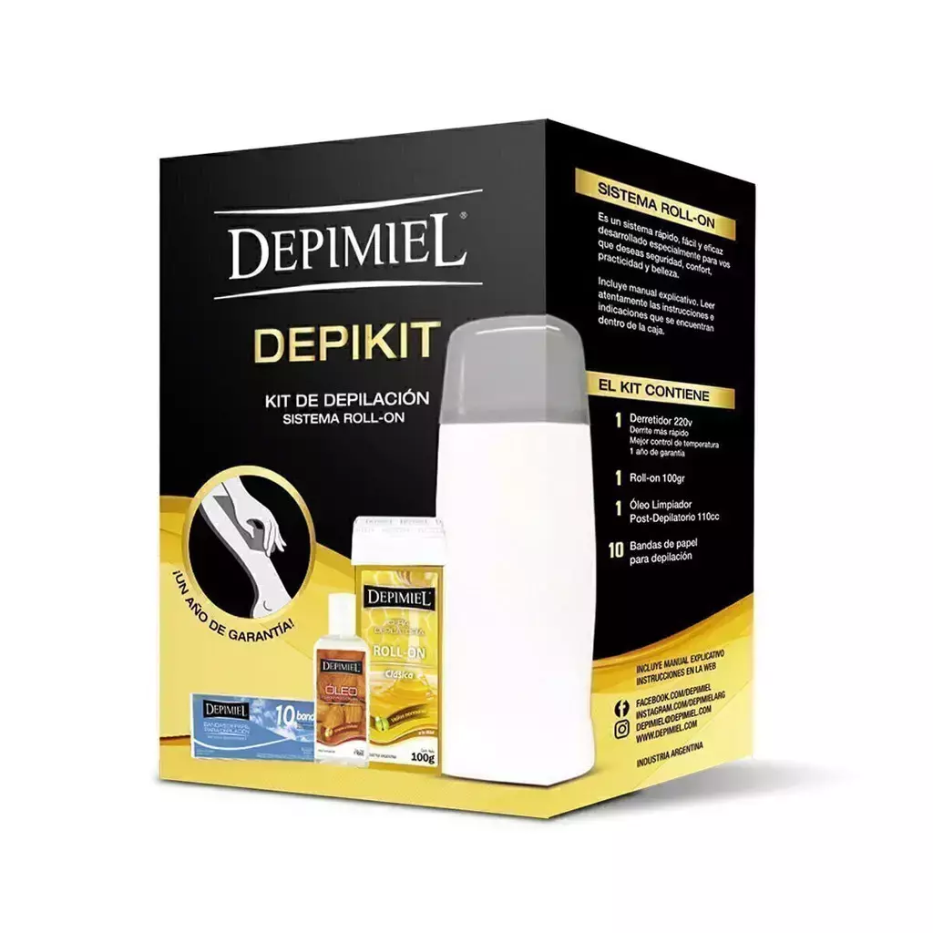 DEPIKIT - KIT DEPILATORIO A ROLL-ON — Depimiel. Producto profesional de peluquería.