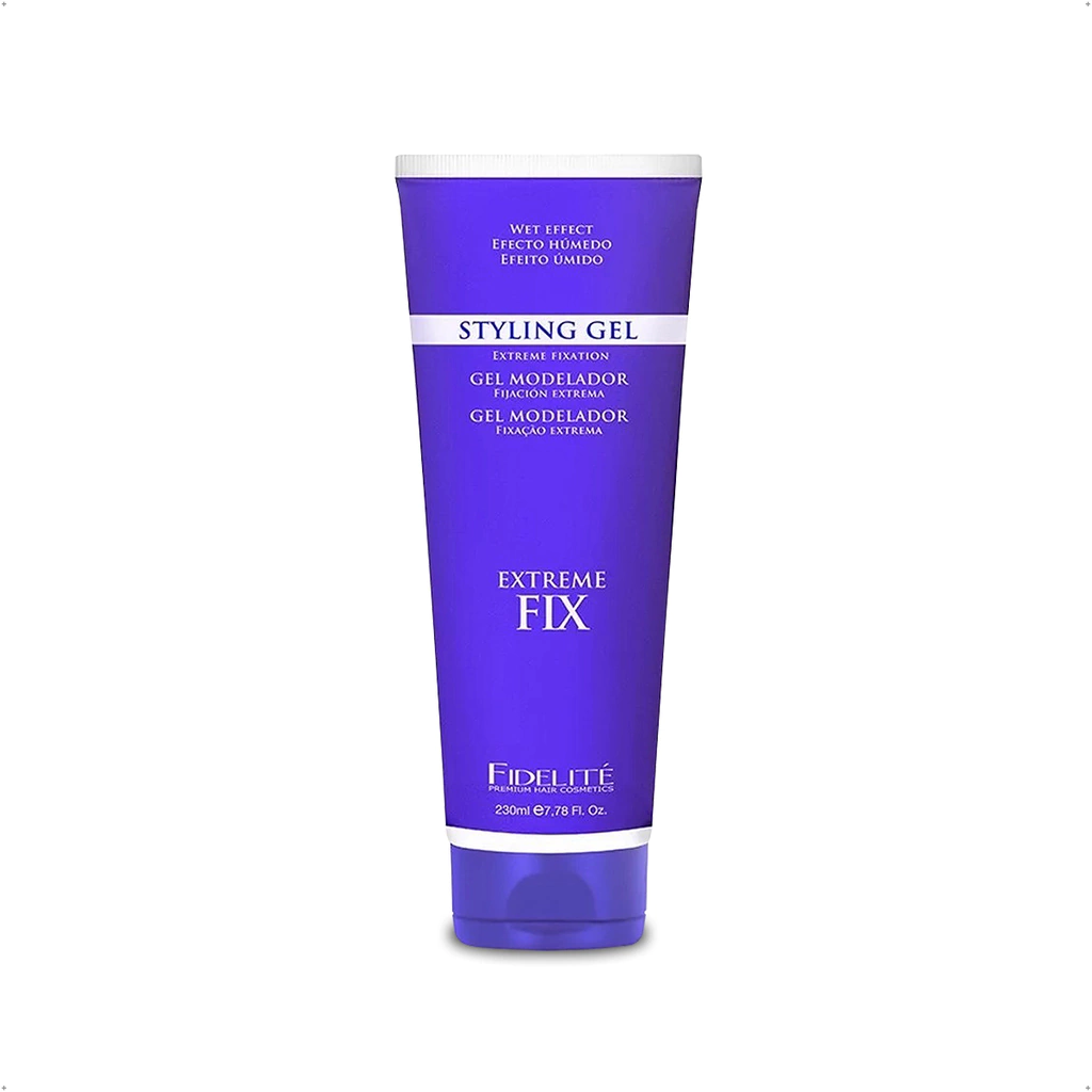 Gel Efecto Húmedo ¨Fijación Extrema¨ x 230 — Fidelité. Producto profesional de peluquería.