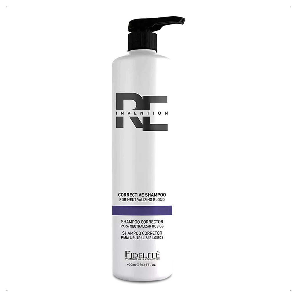 Shampoo Corrector para Neutralizar Rubios x 900 — Fidelité. Producto profesional de peluquería.