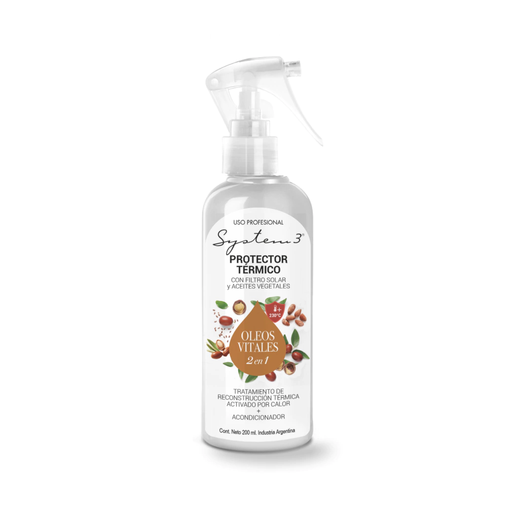 PROTECTOR TERMICO 2 en 1 x200ml — Hanna Collins. Producto profesional de peluquería.