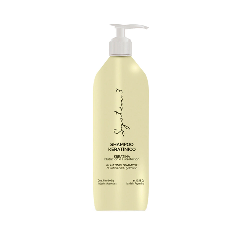 SHAMPOO KERATINICO SYSTEM x375 — Hanna Collins. Producto profesional de peluquería.
