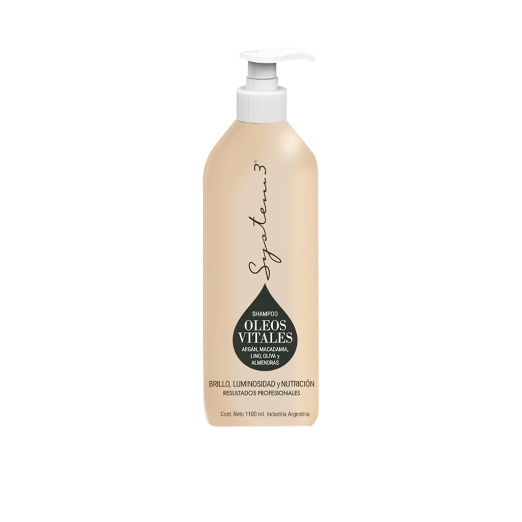 SHAMPOO OLEOS VITALES x 1100 — Hanna Collins. Producto profesional de peluquería.