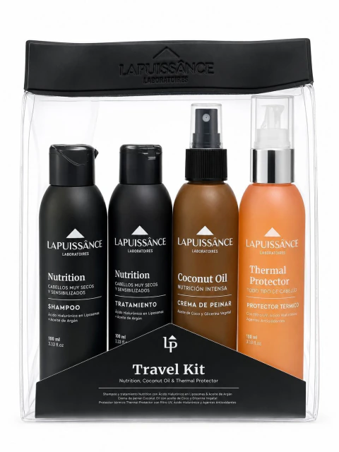 Travel Kit (Sh. Nutrition + Trat. Nutrition + CPP de Coco + Protector Térmico) x 100ml