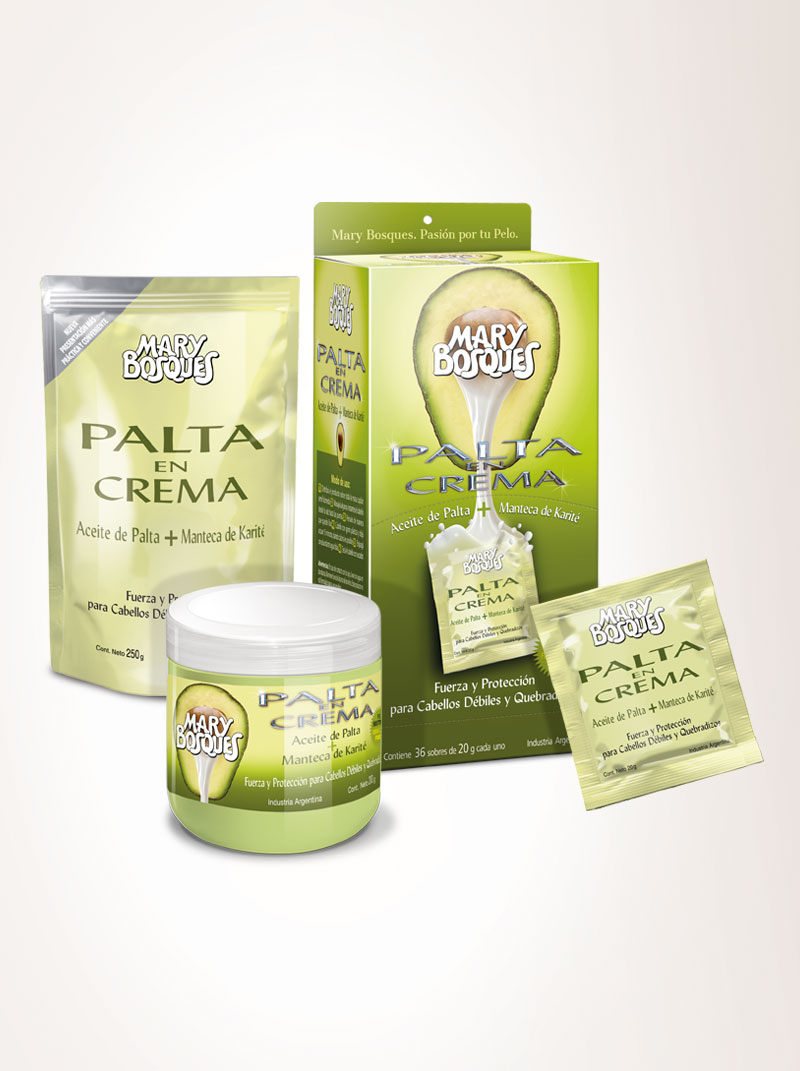 Palta en Crema-sobre x 20 g.-caja x 36 u.- — Mary Bosques. Producto profesional de peluquería.