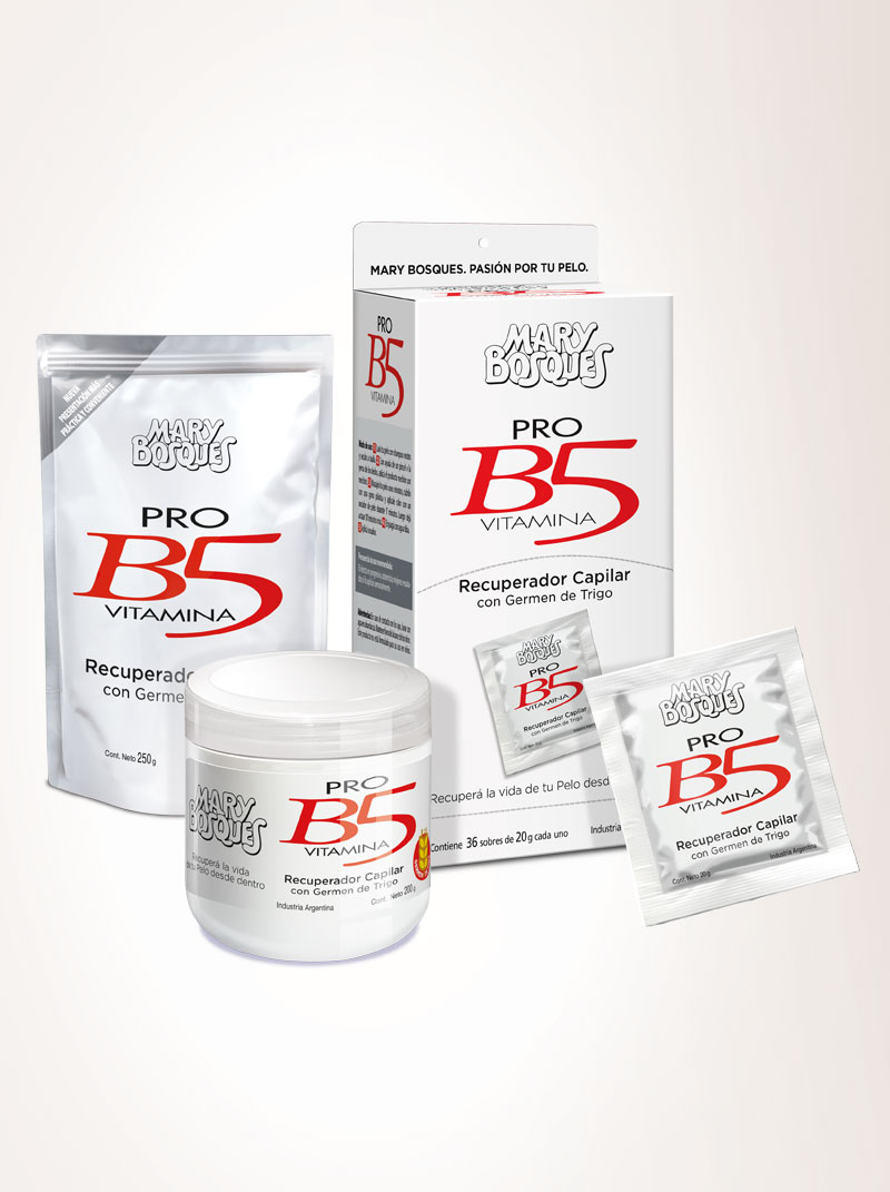 Pro Vitamina B5-sobre x 20 g.-caja x 36 u.- — Mary Bosques. Producto profesional de peluquería.