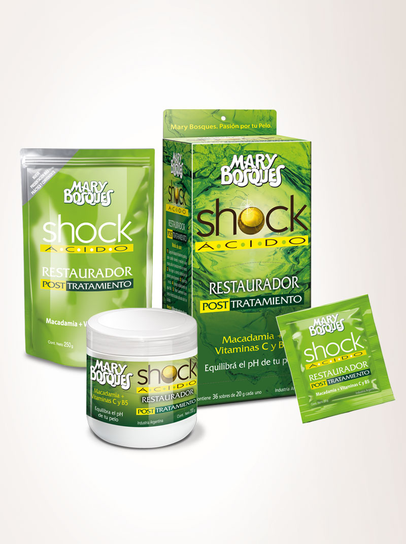 Shock Acido-equilibrante post tratamientos quimicos-sobre x 20 g — Mary Bosques. Producto profesional de peluquería.