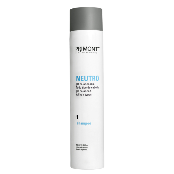 SHAMPOO NEUTRO x 350cc — Primont. Producto profesional de peluquería.