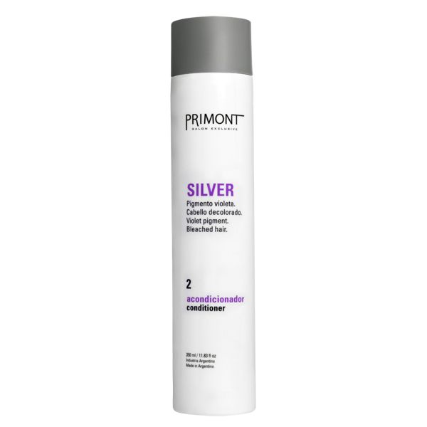 ACONDICIONADOR SILVER x 350cc — Primont. Producto profesional de peluquería.