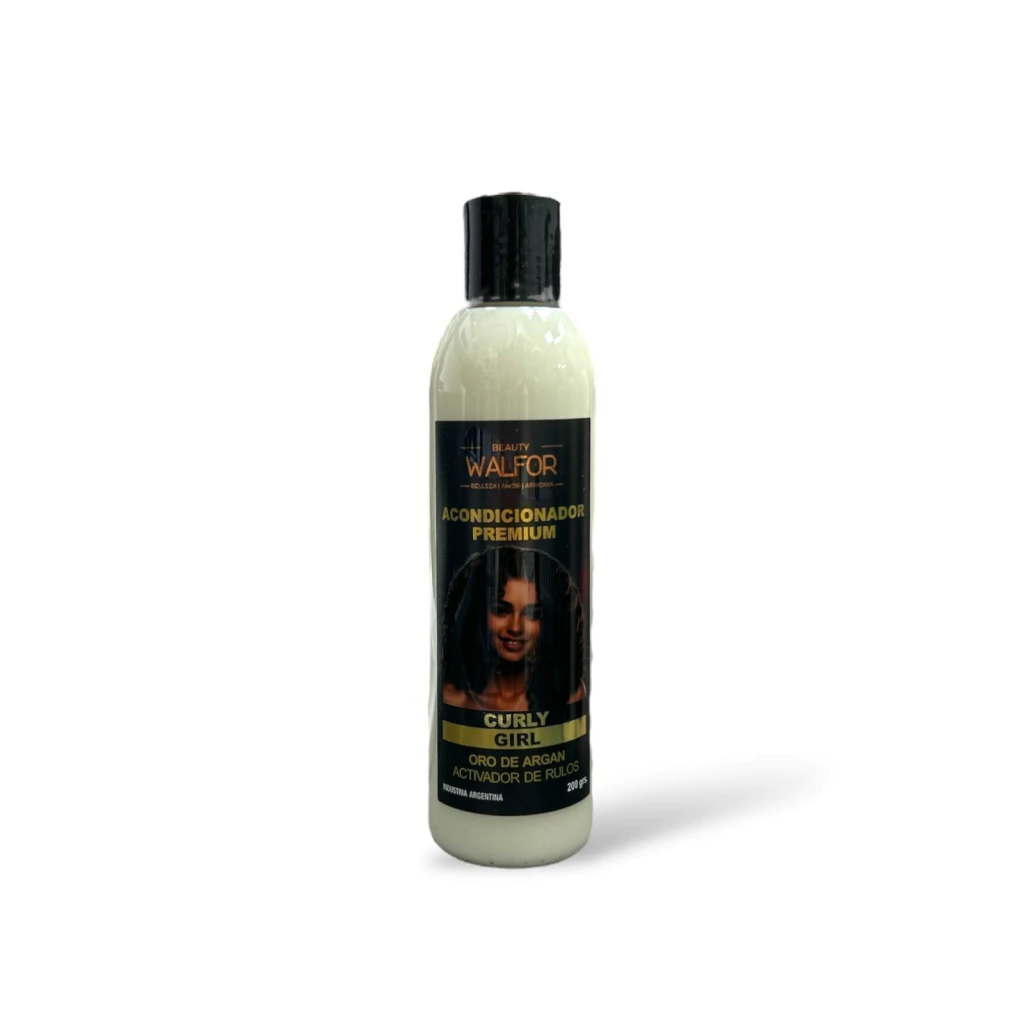 Acondicionador Premium Curly Girl Oro de Argan 200 — Walfor. Producto profesional de peluquería.