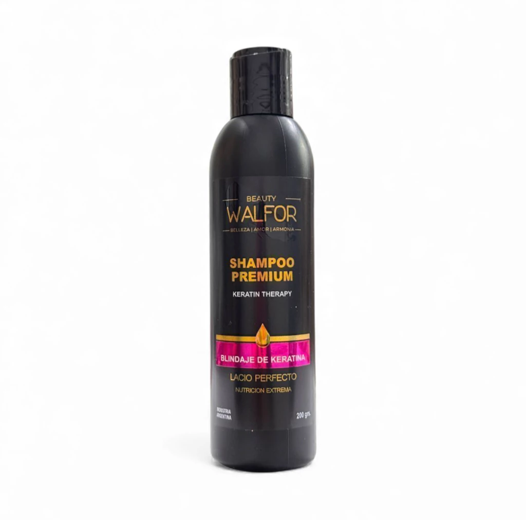 Shampoo Premium Blindaje de Keratina 200 — Walfor. Producto profesional de peluquería.